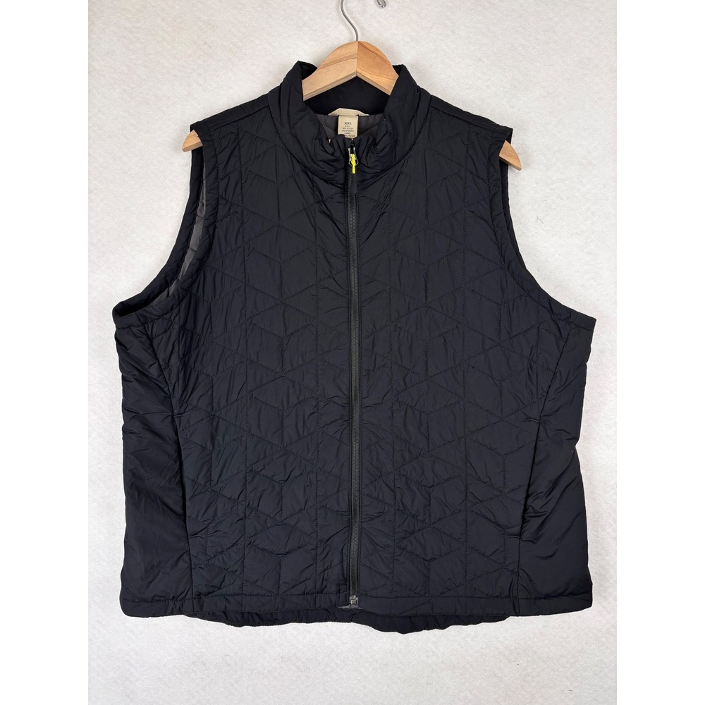 Duluth Trading Co Padded Vest XXL Black Quilted Full Zip Outdoor Gorpcore